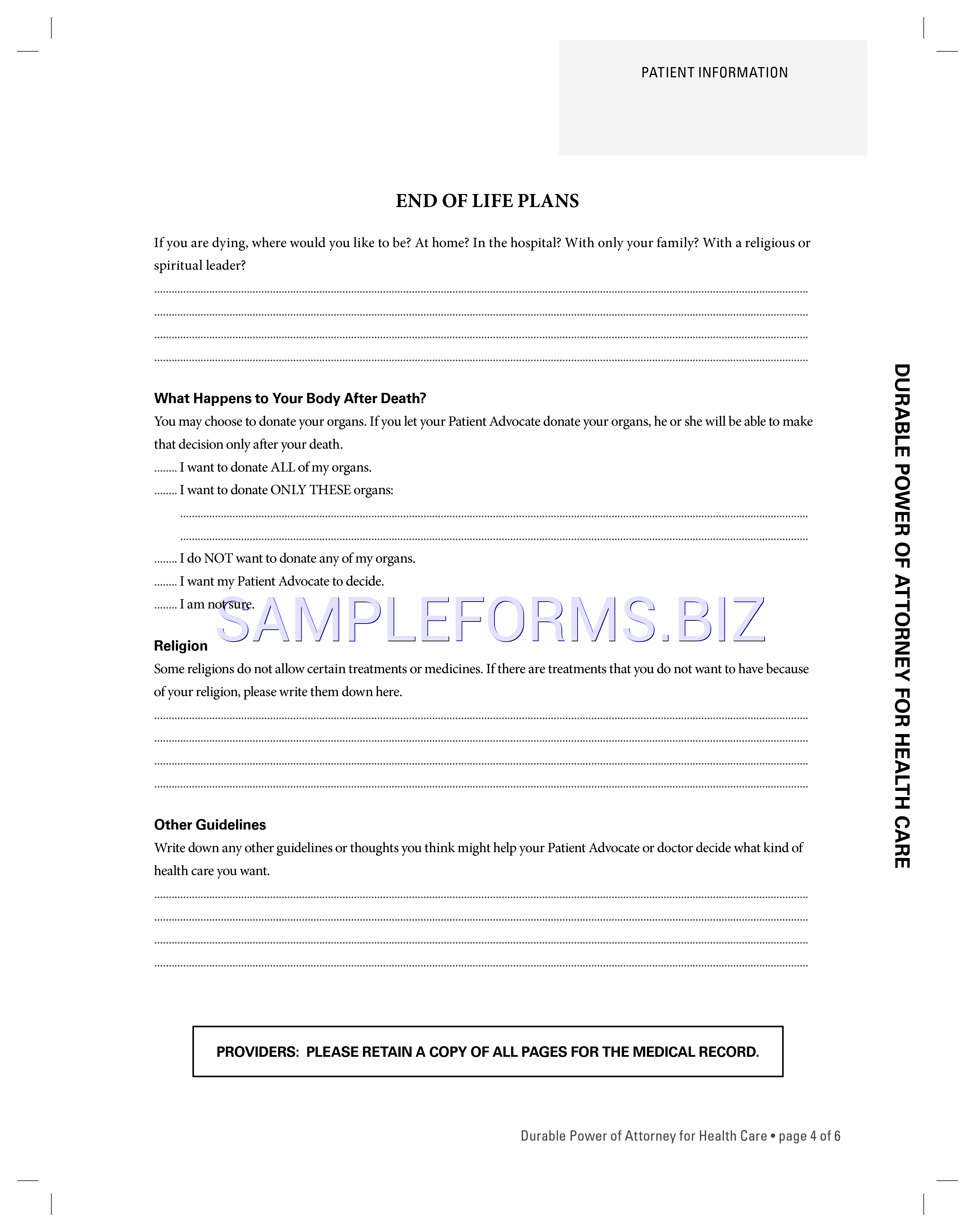 Preview free downloadable Michigan Advance Directive Form 2 in PDF (page 14)
